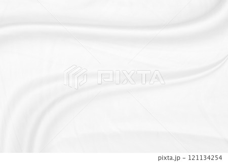 White fabric smooth texture surface background 121134254