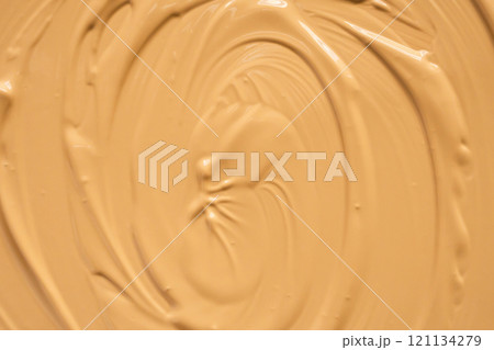 liquid foundation makeup cream texture background 121134279
