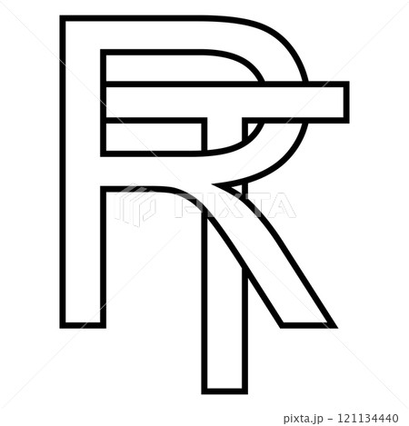 Logo sign rt tr, icon double letters logotype r t 121134440
