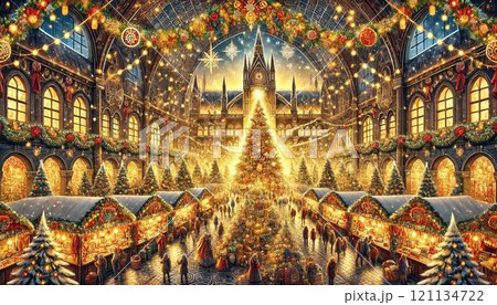 感動的なクリスマスイルミネーション 121134722
