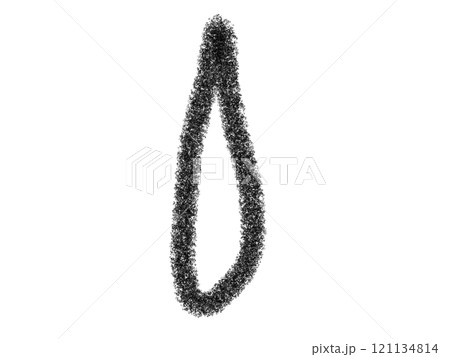 鉛筆画風の滴るイラスト 121134814