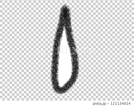 鉛筆画風の滴るイラスト 121134814