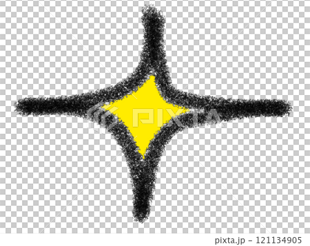Pencil drawing style illustration of glittering light Pencil drawing style illustration of glittering light 121134905