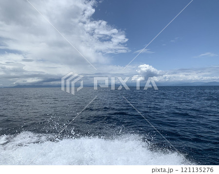 躍動感あふれる波しぶき 121135276