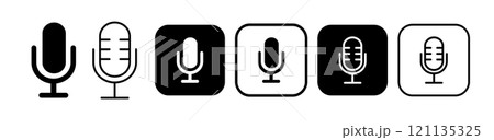 マイク,ボーカル,ラジオに関連したアイコン 121135325