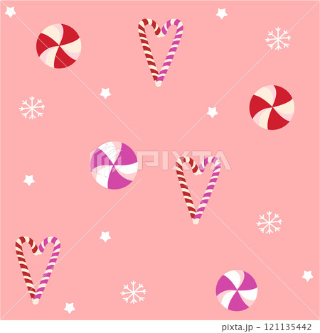 pattern with christmas sweets 121135442