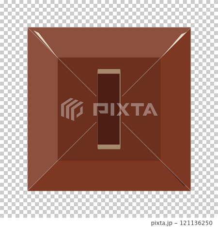 Chocolate I alphabet cube vector illustration 121136250