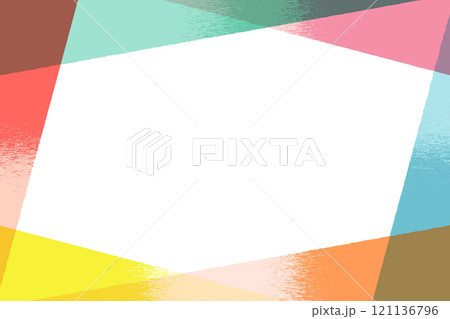 ポップでカラフルな手描きの背景フレーム 121136796