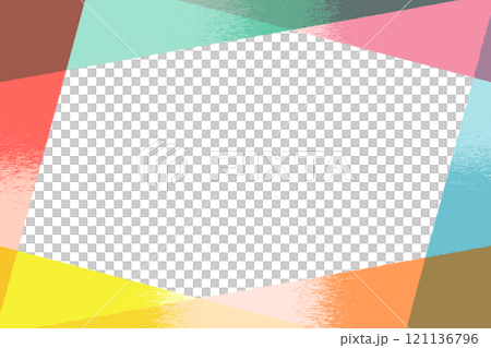 ポップでカラフルな手描きの背景フレーム 121136796