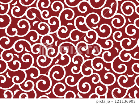 縦横両方向にシームレスな唐草模様 縦横両方向にシームレスな唐草模様 121136905