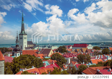 Panoramic view of Old Tallinn city, Estonia Panoramic view of Old Tallinn city, Estonia 121137091