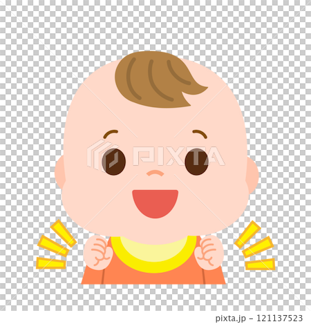 Smiling baby illustration 121137523