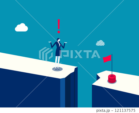 Business with disappointment. Business contemplation vector flat style Business with disappointment. Business contemplation vector flat style 121137575