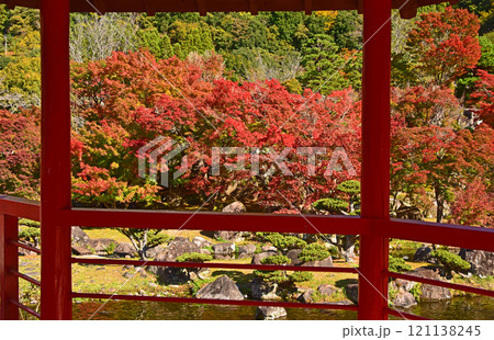 大分県 中津 耶馬渓 渓石園の紅葉 大分県 中津 耶馬渓 渓石園の紅葉 121138245