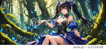 森に住む妖精のお姫様　 A fairy princess who lives in the fore 121138246