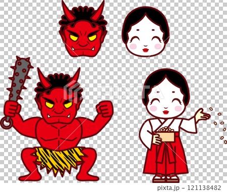 Oni and Otafuku Oni and Otafuku 121138482