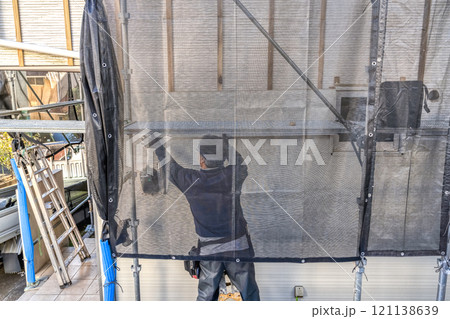 戸建て家屋の外壁修繕工事 121138639