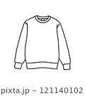 洋服　ファッション　モノクロ　イラスト　トレーナー 121140102