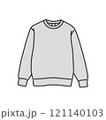 洋服　ファッション　モノクロ　イラスト　トレーナー 121140103
