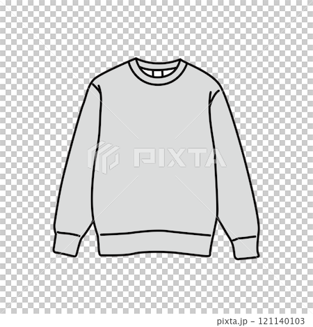 洋服　ファッション　モノクロ　イラスト　トレーナー 121140103