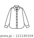 洋服　ファッション　モノクロ　イラスト　シャツ 121140104