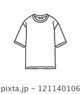 洋服　ファッション　モノクロ　イラスト　Tシャツ 121140106