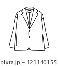 洋服　ファッション　モノクロ　イラスト　ジャケット 121140155