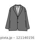 洋服　ファッション　モノクロ　イラスト　ジャケット 121140156
