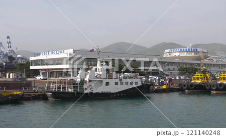 Novorossiysk, Russia - 18 August 2023 Novorossiysk Marine Station building 121140248