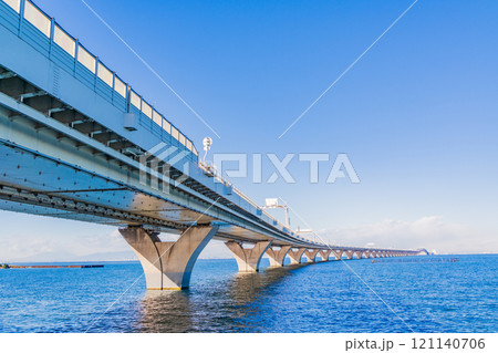 【千葉県】東京湾アクアライン 海と空 【千葉県】東京湾アクアライン 海と空 121140706