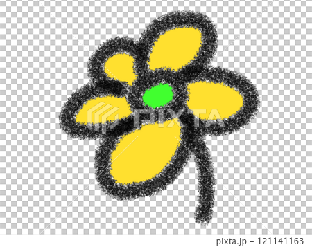 鉛筆風素材の手書きで書いたイラスト 121141163