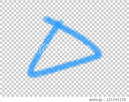 鉛筆画風のサンカクの線画イラスト 121141178