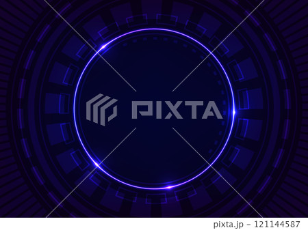Circle Len dark blue line digital graphics background  121144587
