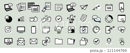 テクノロジーアイコンセット 121144769