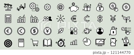 金融アイコンセット 121144770