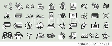 金融アイコンセット 121144771