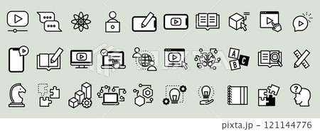 学習アイコンセット 121144776