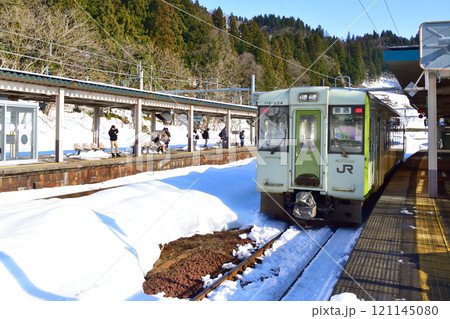 JR東日本飯山線の越後川口駅から十日町駅までの風景(2022年12月) JR東日本飯山線の越後川口駅から十日町駅までの風景(2022年12月) 121145080