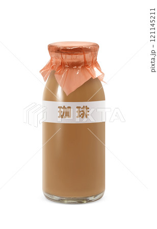 コーヒー牛乳のイラスト リアル 瓶 121145211