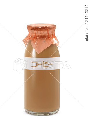 コーヒー牛乳のイラスト リアル 瓶 121145213