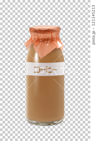 Coffee milk illustration realistic bottle 121145213