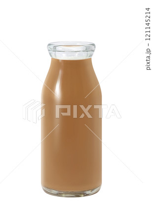 コーヒー牛乳のイラスト リアル 瓶 121145214