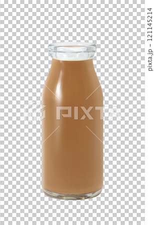 コーヒー牛乳のイラスト リアル 瓶 121145214