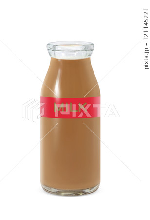 コーヒー牛乳のイラスト リアル 瓶 121145221