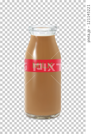 Coffee milk illustration realistic bottle 121145221