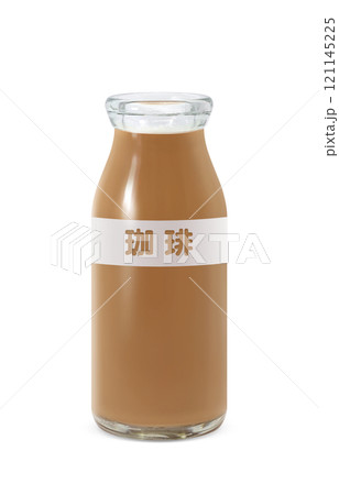 コーヒー牛乳のイラスト リアル 瓶 121145225