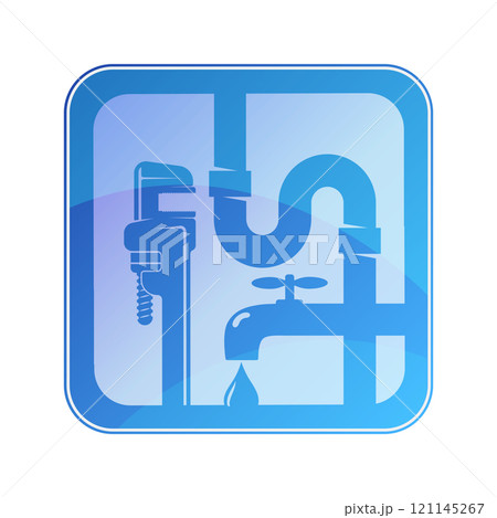 Water faucet pipe and wrench, design for plumbing repair Water faucet pipe and wrench, design for plumbing repair 121145267