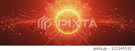 A romantic Valentines Day flat lay with rose petals, chocolates, and heart-shaped decorations on a white background. 121145532