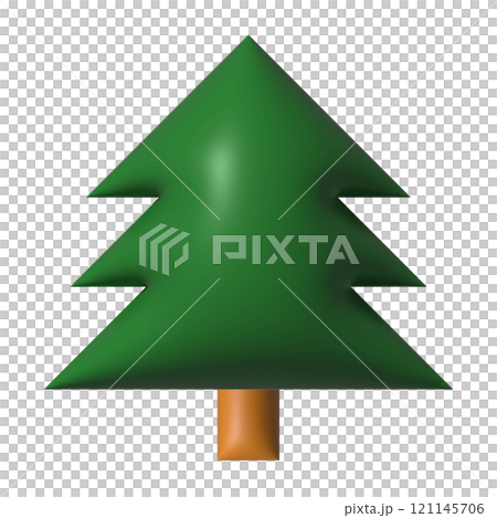 3D Christmas tree for decoration, holiday, element and illustration 3D Christmas tree for decoration, holiday, element and illustration 121145706