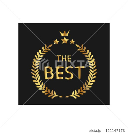 The Best award label Golden laurel 121147178